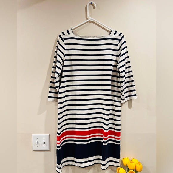 🔥L.L Bean Striped Navy and Red Dress🔥 - Picture 2 of 5